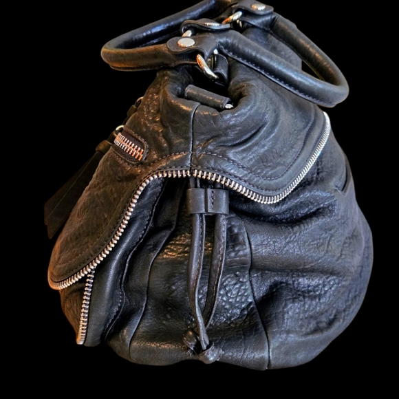 Lockheart Vintage Black Leather Slouch Bag - Picture 4 of 8